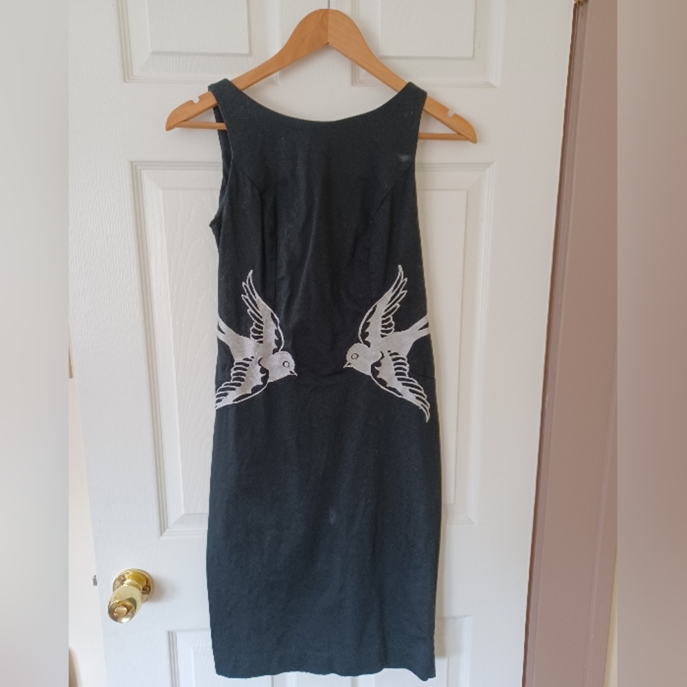 Sailor Jerry embroidered sheath style dress